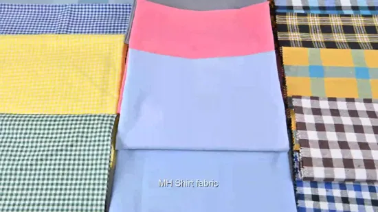 100% Polyester Gingham School Uniform Fabrics Checked Fabric for Skirt/School Uniform