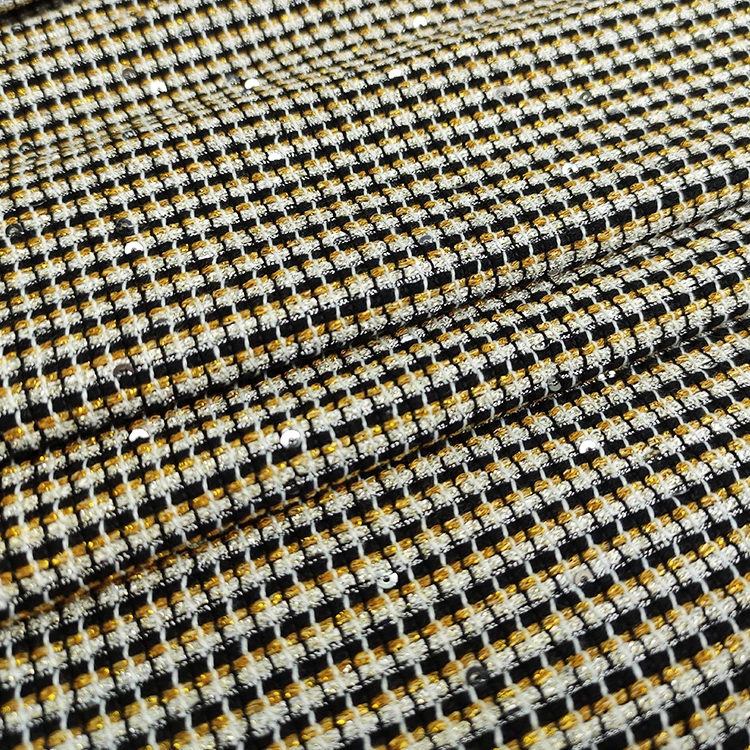 New Fashion Tweed Fabric 100% Polyester Fabric Stock Wholesale 333G/M