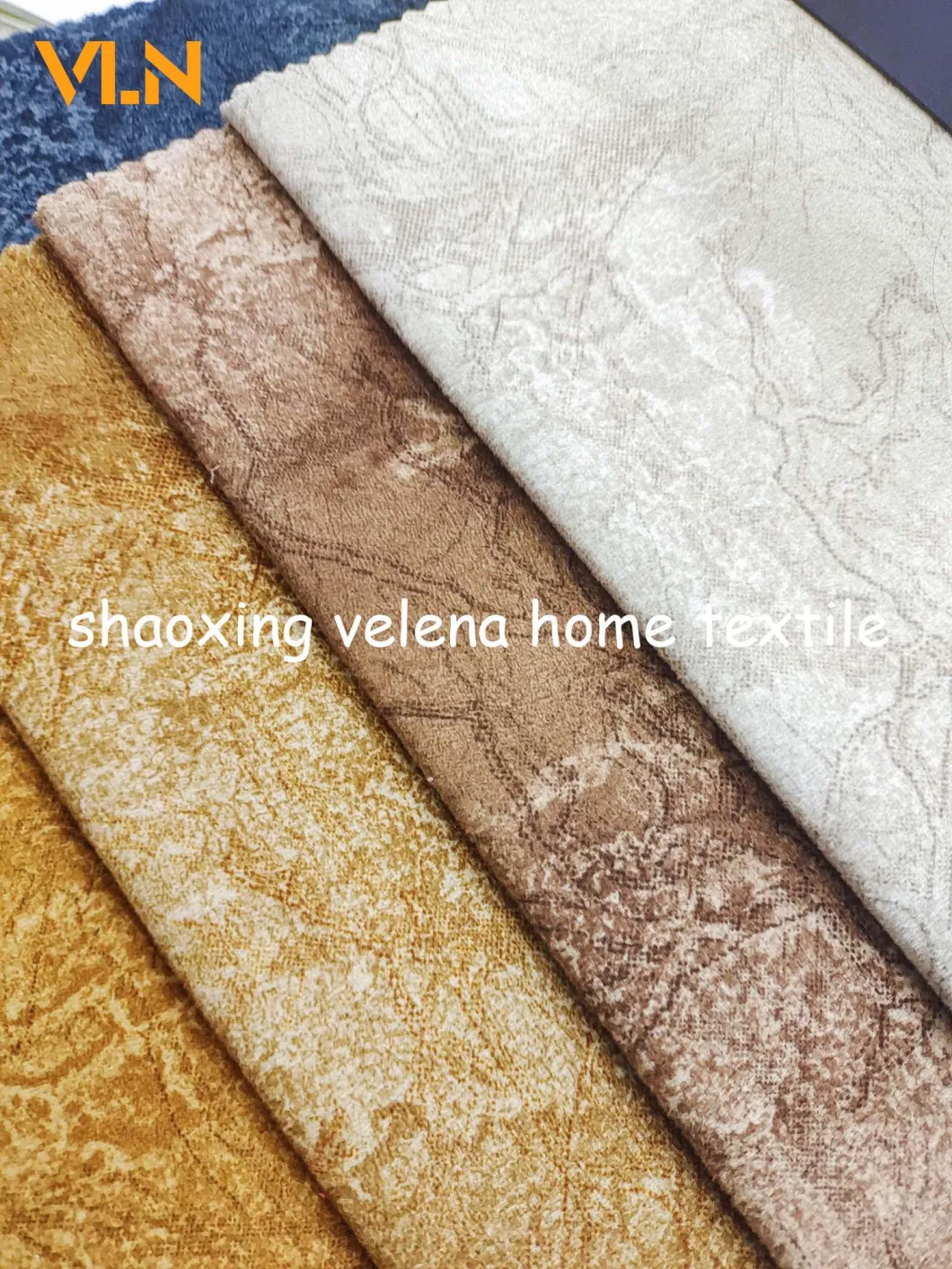 Home Textiles 100% Polyester Holland Velevt Matt Finished Dyeing with Printing and Foil Terciopelo Upholstery Furniture Fabric 0216-1